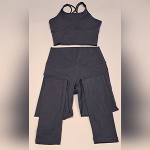 NWT 2-Piece Workout/Yoga/Gym Set (Blue-Grey) - LIT ACTIVEWEAR